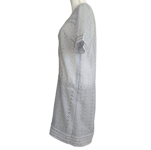 Sundance Lucille Lace Shift Dress in Grey - Picture 3 of 6